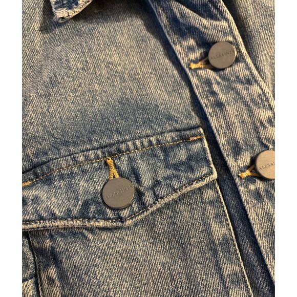 All Saints Light Blue Denim Maxi Dress - Picture 3 of 16